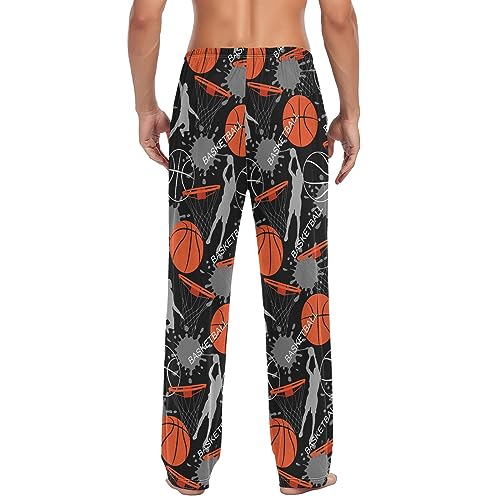 Pajama Pants for Men, Basketball Ball Men's Separate Bottoms, Lounge Pants, Relaxed Sleep Pant3
