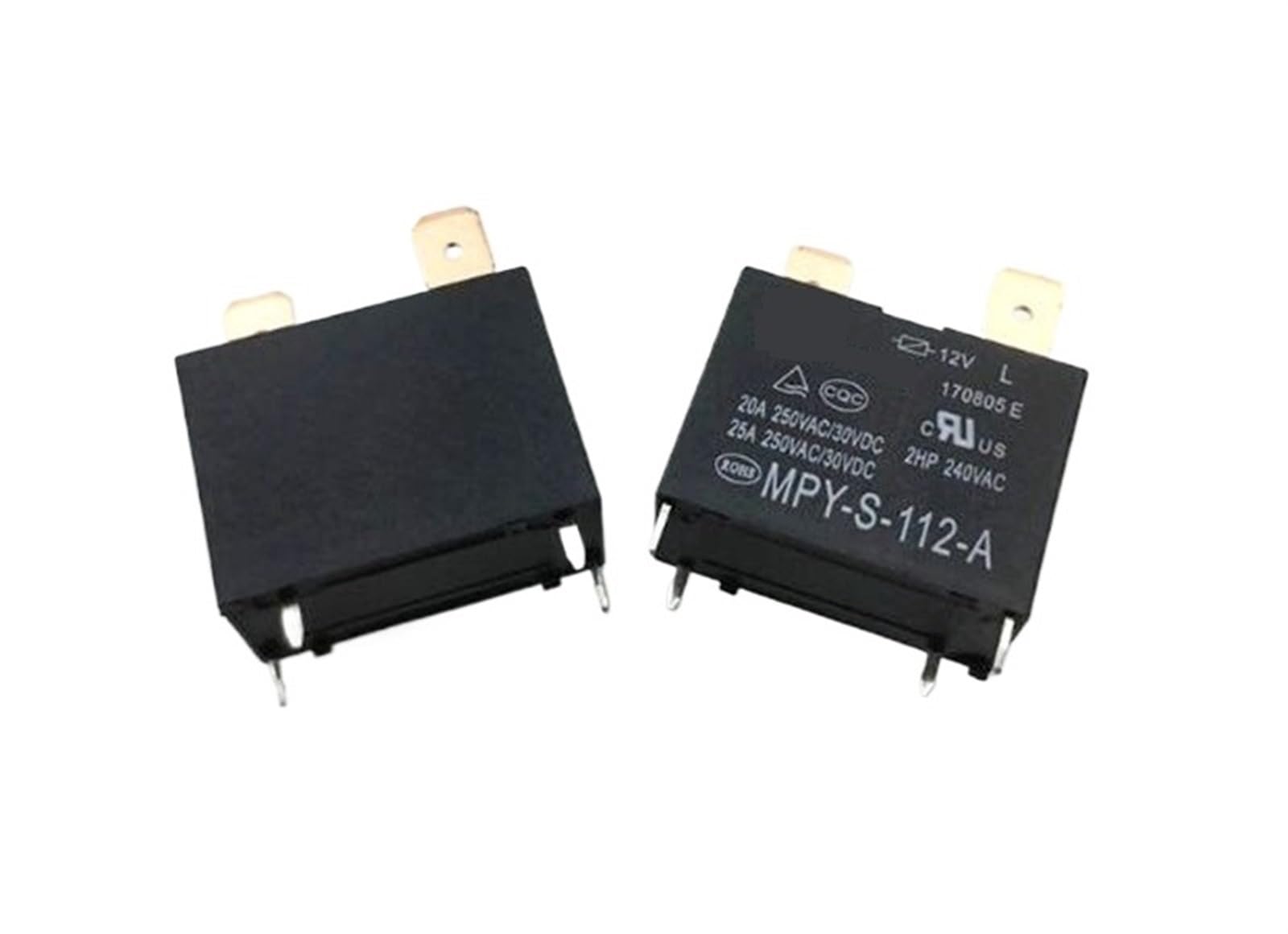 Relais MPY-S-112-A 12VDC 25A 4 broches pour circuit imprimé automobile