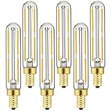 Leools LED Bulb Dimmable 6W Equal Soft White 3000K T6 T6.5 E12 Candelabra Bulb 60 watt for Chandeliers,Ceiling Fan,Pendant,Wall sconces AC120V 600LM e12 Light Bulb 6Pack