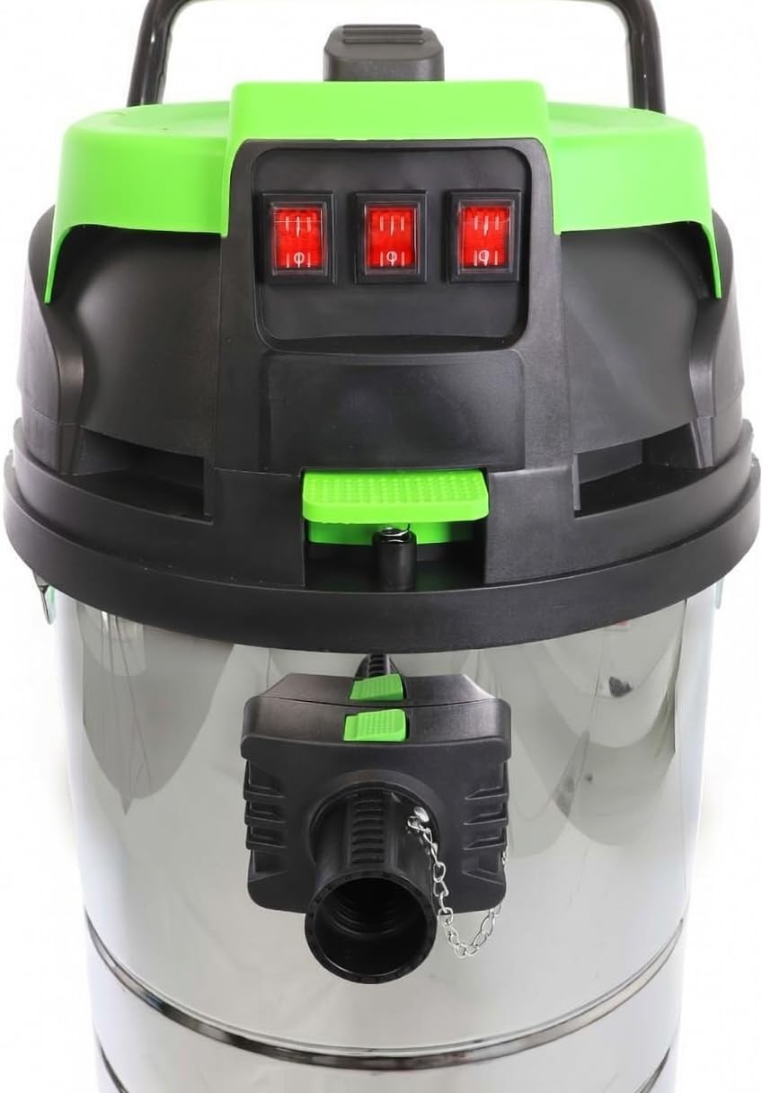 JOMAFA ASPIRADORA Industrial SECO Y HUMEDO 3600 W Triple Motor Acero INOX. 100 L