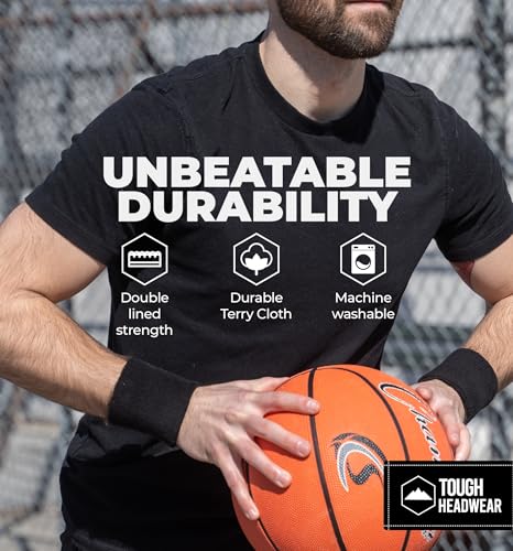 Tough Headwear WRISTBANDS - BLACK Sports Wristbands - Arm Bands thumb #4