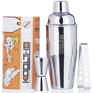 Cocktail Shaker Cocktailshaker Set Professionele, Roestvrijstaal Cocktails Maken Set Cadeau Doos is Personaliseerbaar…