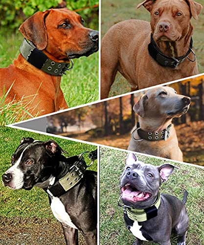 Dog Collar for Large Dogs - 2" Wide Tactical Collars with Handle for Extra Large Breed Dogs, Camo Military Heavy Duty 1/3" Thick Puppy Collar K9 Nylon Pet Collar L - Image 5