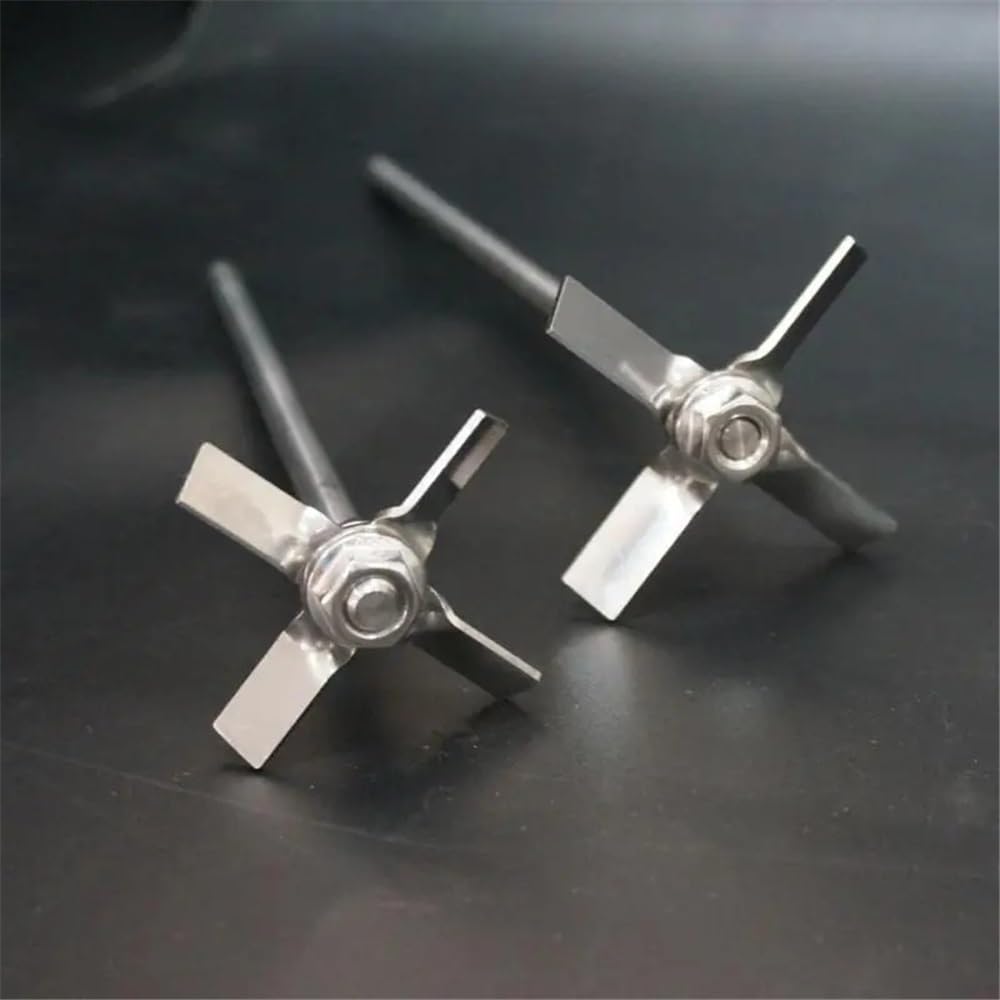 Sprzęt do przyrządów laboratoryjnych 1 zestaw 40 mm-120 mm 45° stal nierdzewna trzy liście wiosło mieszające do wyposażenia laboratoryjnego (100 x 8 x 400 mm)