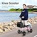 VitaSophy Knee Scooter with Disc Brake, Steerable Knee Walker for Adults,Foldable Rover Scooter for Broken Foot Injured Leg Crutch,Pink
