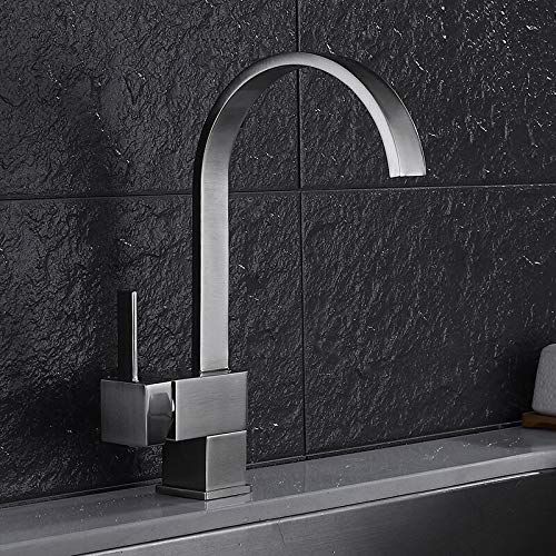 Robinet mélangeur d'évier de grue eau chaude froide pour lavabo