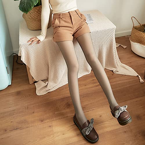 Meia-calça térmica translúcida perfeita para mulher, 80/220/300 g, meia-calça grossa de inverno (One