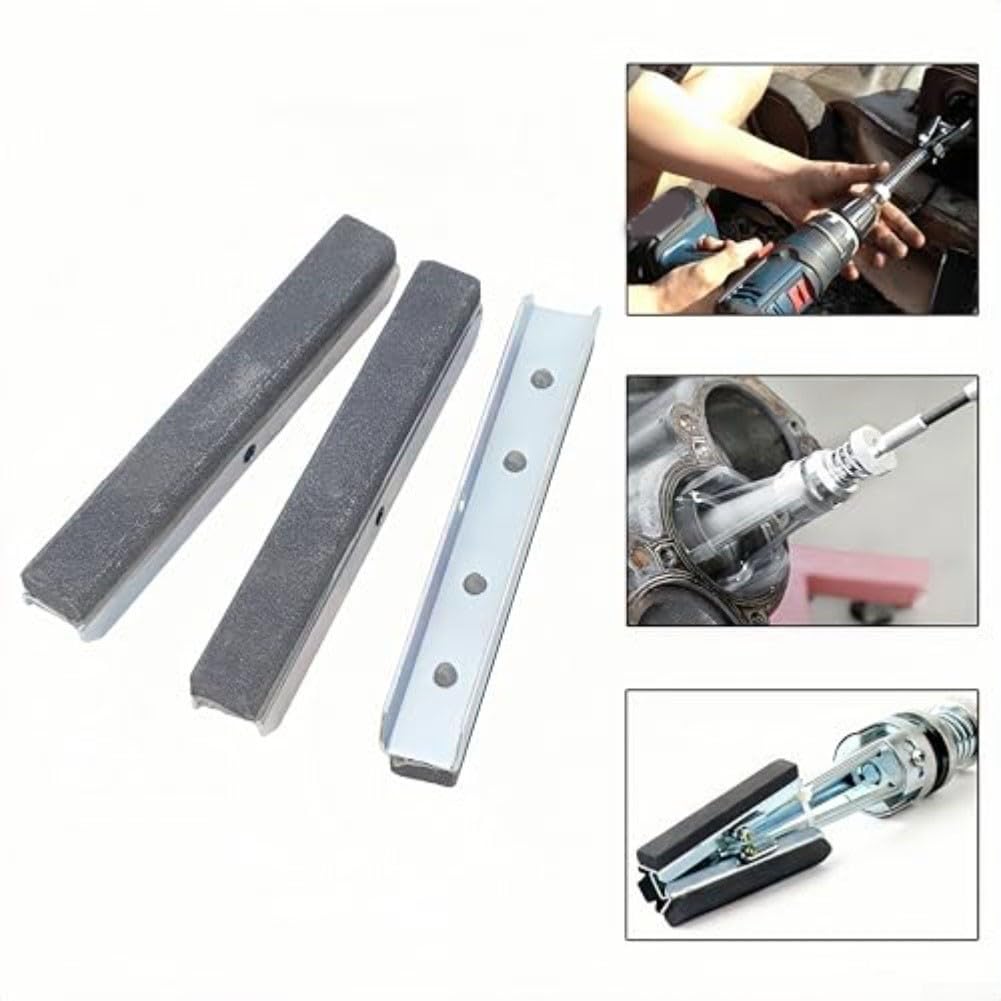 Set di 3 pietre per levigatura cilindri del motore, con 3 bracci, per levigatura e levigatura dei cilindri automobilistici, strumenti di rettifica ad alta resistenza (10,2 cm)