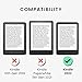 kwmobile Cork Case Compatible with Amazon Kindle (2022/2024) - Book Style Protective e-Reader Flip Cover Folio Case - Fractions Dark Pink/Red/Blue