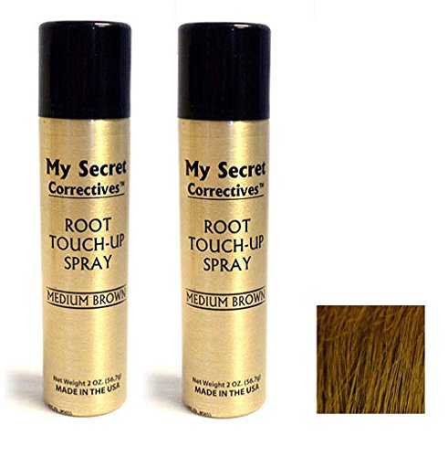 My Secret Correctives Root Touch-Up Spray 2 ounces - Medium Brown - 2-Pack
