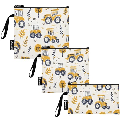 Bolsas reutilizables para snacks 3 unidades amarillo miniatura 1