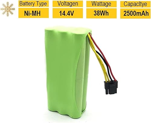 Miniatura 2 de Ni-MH AA 2500mAh Compatible con ECOVACS 14.4V Batería recargable compatible con Deebot Deepoo X600 ZN605 ZN606 ZN609 Compatible con aspiradora Midea