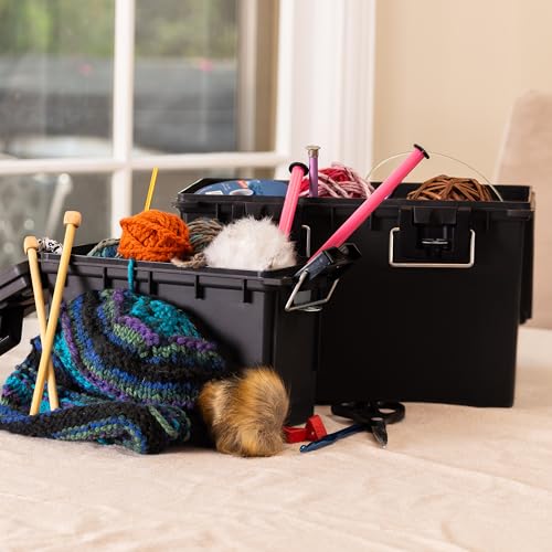 Image of Sheffield XL Ammo Box Made in USA, Stackable Lockable Ammo Storage Box | 2 Pack Lockable Storage Box, Water and Dust Resistant Dry Box, Secures Hunting Gear, Gun Accessories, Supplies, and Bullets