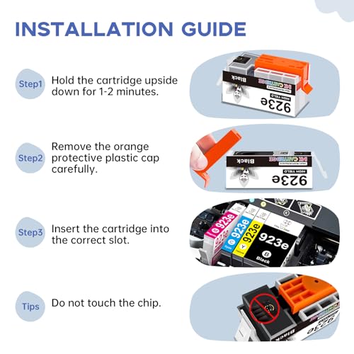 Image of Miss Deer 923XL 923e 923 Ink Cartridges for HP Printers with Chip Replacement for 923e 923, Work for OfficeJet Pro 8135 8130 8139 8138 8122 8120 8124 8125 8130 8132 8134 Printer