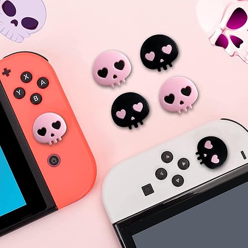 Miniatura 7 de PERFECTSIGHT Empuñaduras para el pulgar, lindas tapas de Halloween para Nintendo Switch, 4 fundas para palanca de pulgar para Switch LiteOLED,