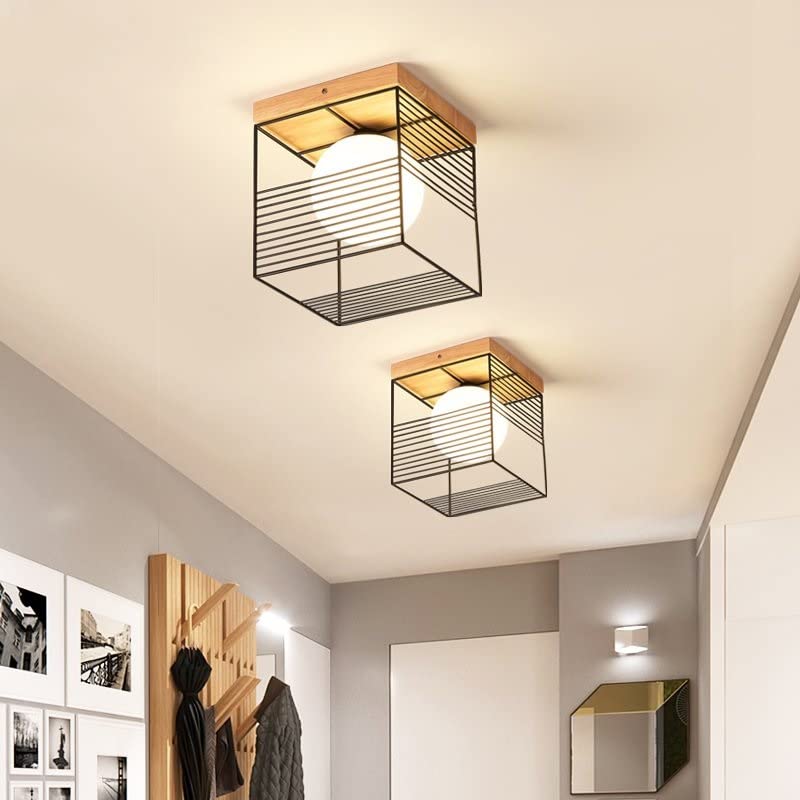 Plafonnier loft en cage géométrique durable pour style vintage - 7