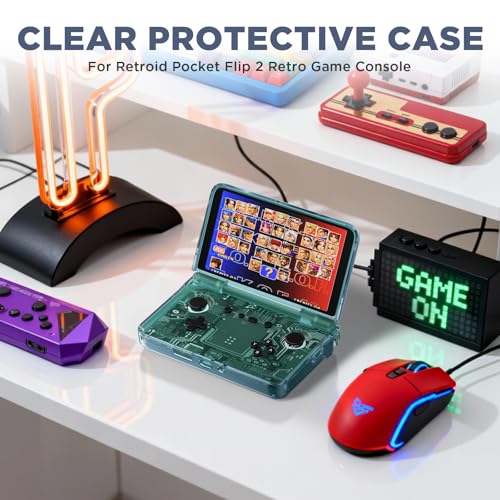 Image of for Retroid Pocket Flip 2 Retro Game Console Protective Case,Clear TPU Cover Compatible with Retroid Pocket Flip 2,Shockproof Drop-Proof Game Console Case Cover (Clear Blue)