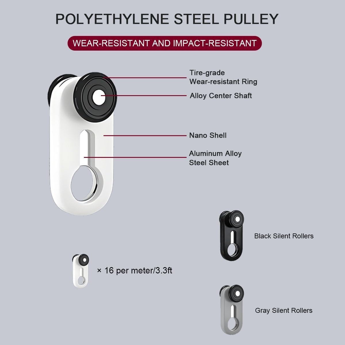 Adjuble Double ain Track System - 2-warstwowy aluminiowy pręt montowany na suficie, 60-680 cm, ciche ślizganie do przesuwnych otworów i przegród pomieszczeń, biały (430 cm)
