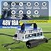 18 AMP 48 Volt Golf Cart Charger for Club Car 1250W Smart Trickle Charge & IP67 Waterproof, 4-6 Hours Full Charge Club Car Charger with 3-Pin Round Plug, 16FT Cable for Lead Acid Batteries