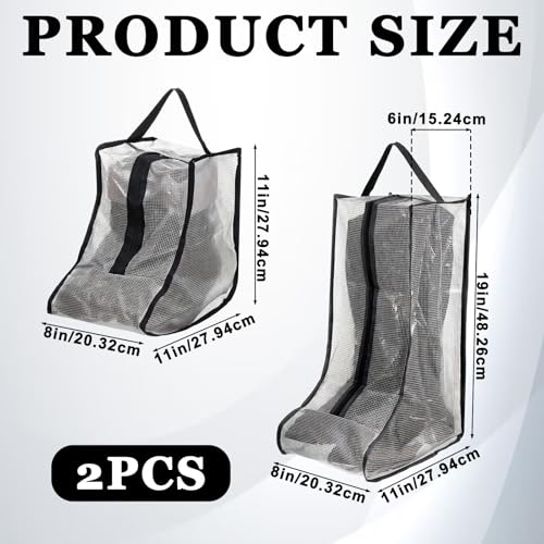 2 Pack Women Boots Bag, Travel Shoe Bag Portable Short Boot and Tall Boot Bags or Protector Storage Dust Proof Shoe Bags for Travel Long Tube Shoes Sleeves for Men's and Woman's Boots3