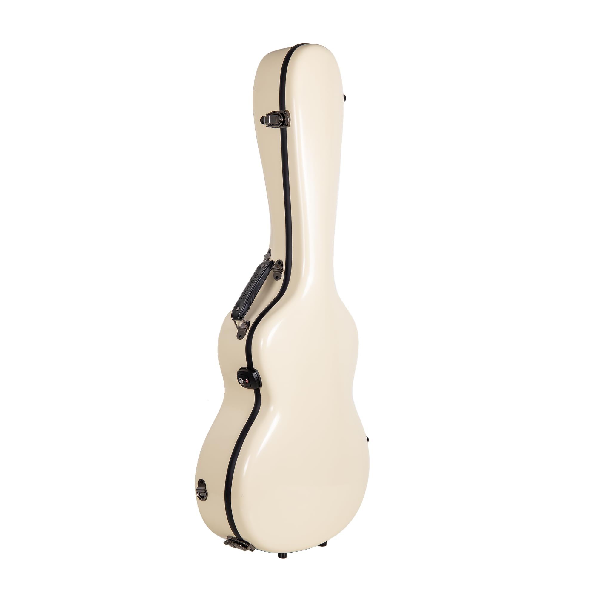 Crossrock Fiberglass Universal Acoustic Guitar Case for 14-Fret Gibson L-00, Yamaha LS/AC Concert, Taylor Grand Concert, and some types of Dobro-Ivory (CRF2020-L00IV)