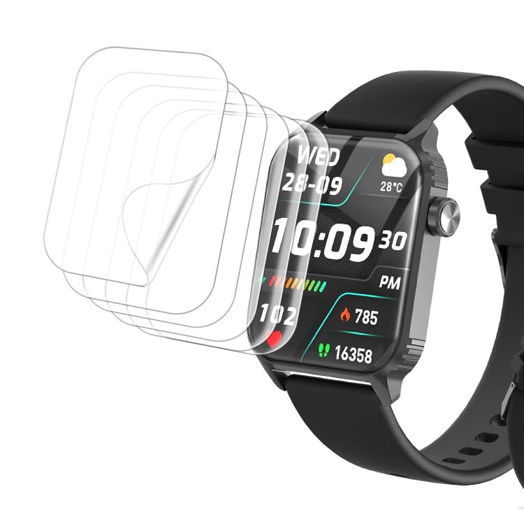 Tznzxm For Trendia TG09 / TRAUSI TG08 Smartwatch Screen Protector, Case Friendly HD Clear [Anti-Scratch] [Bubble Free] PET Film for TG08 / TG09 1.83''