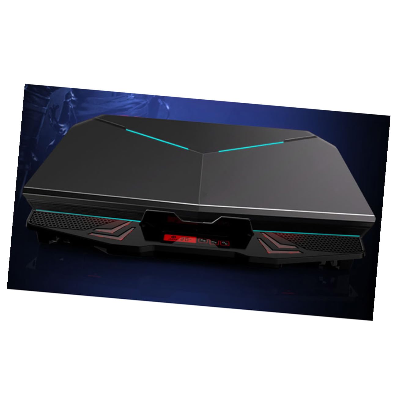 Veemoon Refroidisseur Ordinateur Portable Ajustable avec Ventilateurs Silencieux Support de Refroidissement Noir et Version Tactile