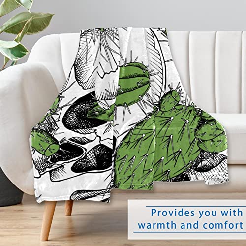 Couverture canapé anti-froid douce motif crâne lit 150x100