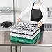 Restaurantware Clean Tek Professional Half Drop Glass Rack Extender, 1 Count 25 Compartments Heavy Duty Polypropylene Rack Dishwasher Extender Gray For Restaurants, Cafeterias & Industrial kitchens