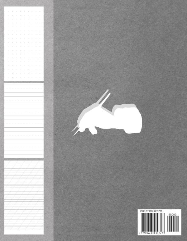 Hand Lettering and Calligraphy Practice Book: 55 Degree Slanted Angle Calligraphy Guide (35 pages) , Dashed Line Handwriting Practice (35 pages) & Dot Grid Paper (35 pages) / 105 Pages - Image 2