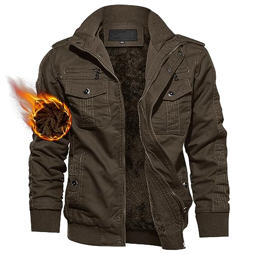 Image of TACVASEN Men's Lightweight Military Cotton Jacket Casual Windbreaker Coat