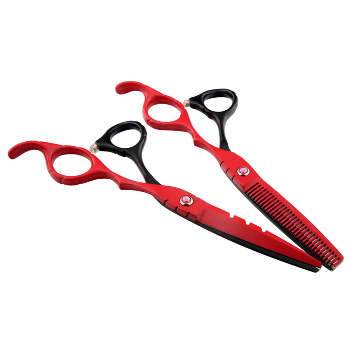 FOMIYES 2pcs Salon Scissors Haircut Cutting Scissors Kit Cutting Shears Kit Hair Thinning Professional Clippers for Barbers Hair Shears Texturizing Thinning Red