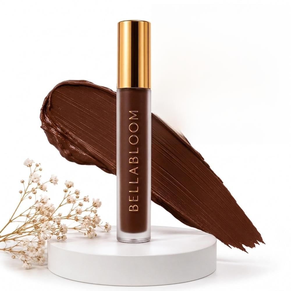 BellaBloom Brown Lipsticks – Nude, Mocha & Chocolate Matte Shades | 5ml | Matte Finish, Intense Pigmentation, Multiple Shades, Smudge-Proof, Luxe Gold Cap-image-1