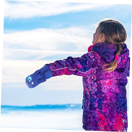 Amosfun 1 Par Luvas Para Clima Crianças Impermeabilizam Luvas Luva Infantil De Inverno Luvas De Bici