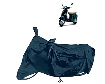 Horseyaart - Vespa Vespa LX Bike Cover Waterproof - Two Wheeler Bike / Scooter / Scooty Body Cover - Dustproof - UV Protection ( Gray with Mirror )
