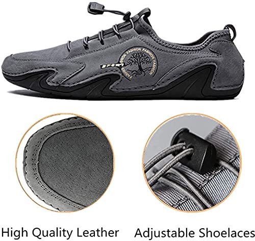 Men's Casual Loafers Slip On Boat Shoes Comfort Driving Outdoor Work Office Dress Sneakers Leather Lace up Mocassins3