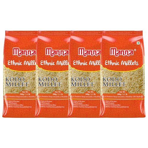 Image of Manna Kodo Millet 2Kg Natural Grains Kodra /Varagu /Arikelu /Hark /Varigu | Native Low GI Millet Rice | High Protein & More Fibre than Rice