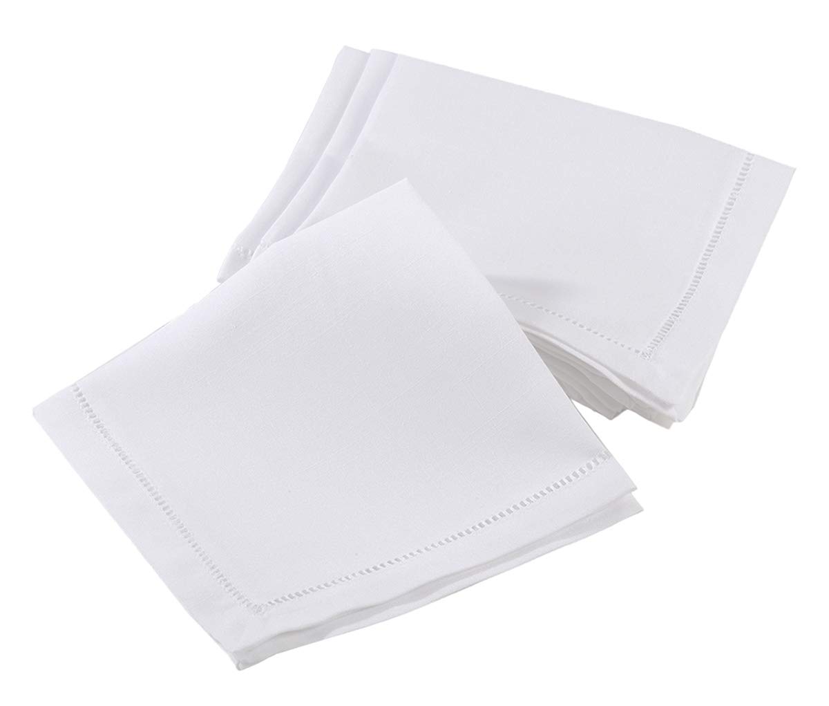 Fennco Styles Handmade Basic Hemstitch Border Linen-Cotton Tablecloth (12