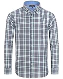 Alimens & Gentle Mens Plaid Long Sleeve Shirt Grey Green Gingham Regular Fit...