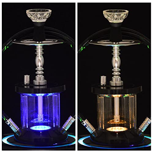 YYMMHH Wasserpfeife Acryl Doppelrohr Große Wasserpfeife Kunststoff Shisha Arabische Wasserpfeife, Für Brakah Shisha… – Bild 7