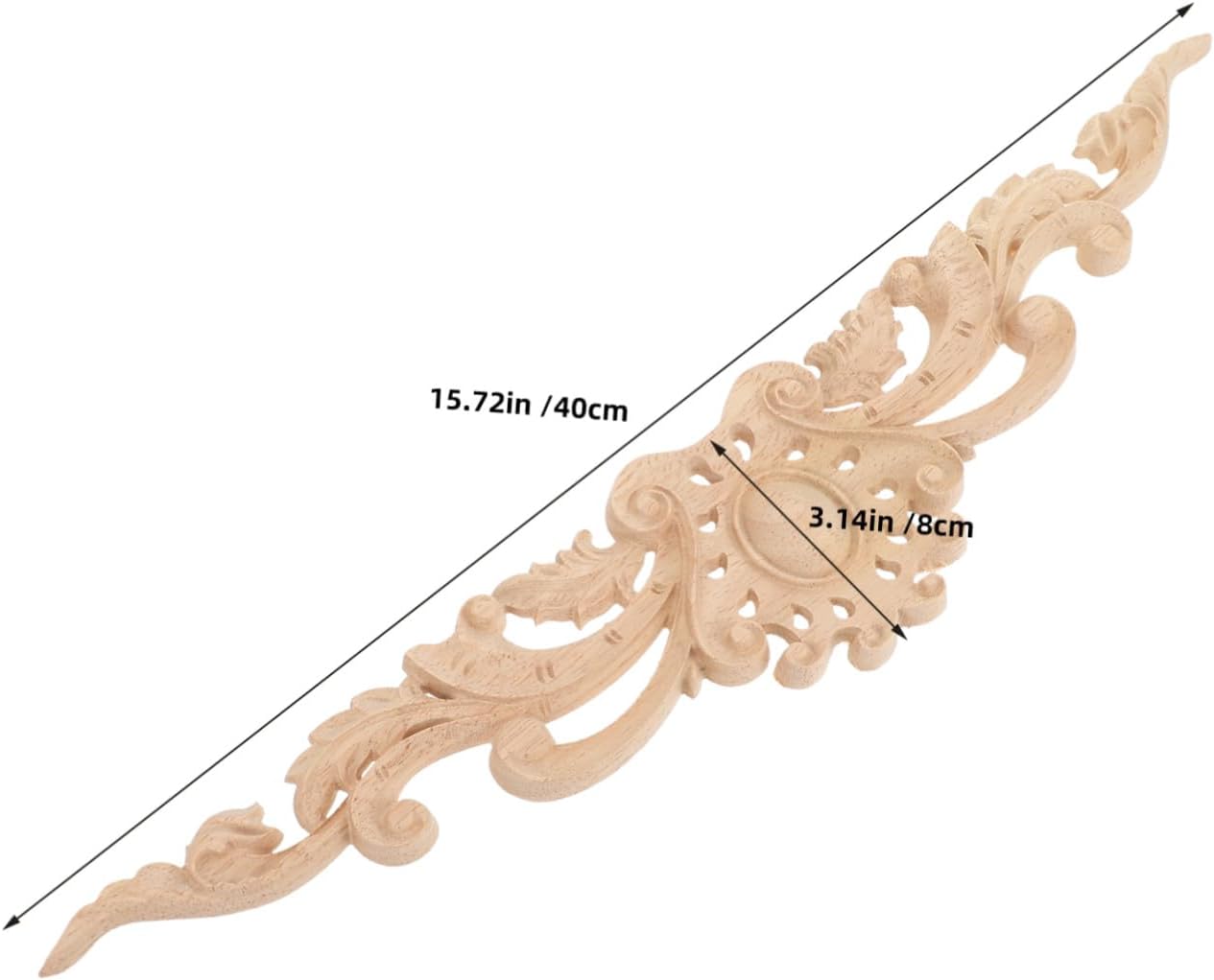 European Wood Carving Onlay Applique Xmas 2pcs for Doors
