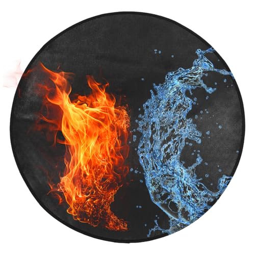 GALPADA Circle Fire Pit Mat Fireproof Protection 30'' Large Outdoor Grill Mat Heat Resistant Non-Slip Easy to Clean
