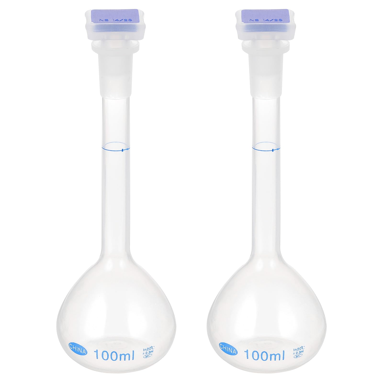 Matraccio Graduato Da 5ml In Vetro Borosilicato - 2 Pezzi Con Tappo, Per Laboratorio, Tolleranza ±0.02ml - Foto 2