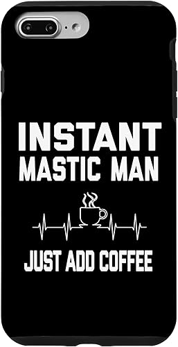 iPhone 7 Plus8 Plus Instant Mastic Man. Solo tienes que añadir café! Funda de pulso de caféelectrocardiograma