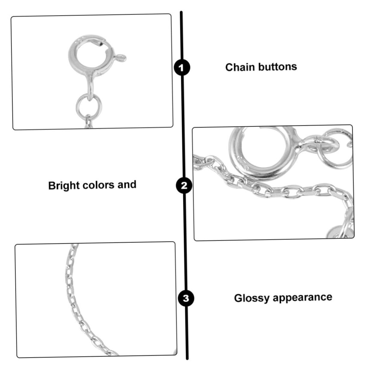 SEWACC 9stücke Teiliges Silberne Kettenverlängerung Für Armbänder Und Halsketten Verstellbare Kettenverbindung Mit Liebe Zum Detail Für -schmuckgestaltung