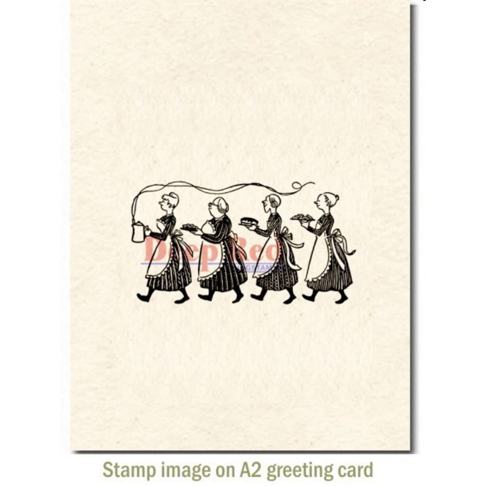 Stamps Tampon en Caoutchouc en Plastique Rouge Profond à x 1.5-inch-Dessert Servi