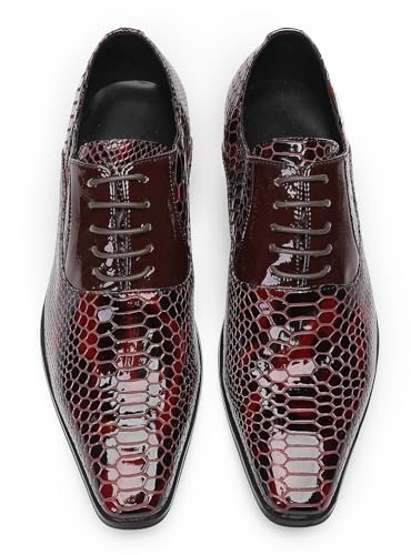 Santimon Mens Dress Shoes Formal Oxfords Shoes for Men Fashion Wedding Prom Business Leather Derby Casual Walking Shoes3