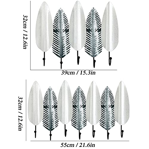 Percheros Para Colgar Abrigos Upholstered Hook Creative Fashion Leaf Shaped Wall Hanging Clothes Hanger Bedroom Living Room Corridor Metal Decorative Pendant Perchero Para Colgar Bolsas - Image 4