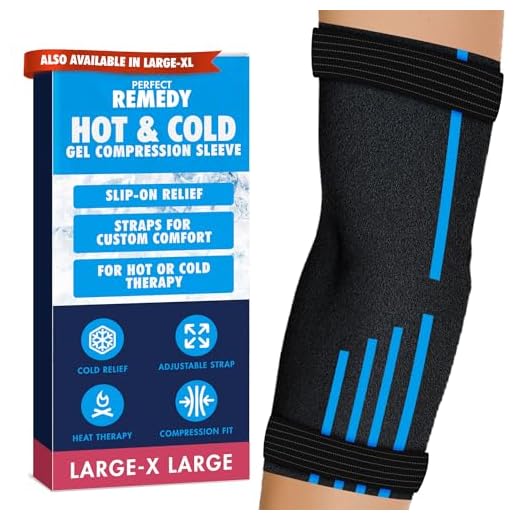 Perfect Remedy Freeze Sleeve - Hot & Cold Arm Ice Pack Wrap Compression - Tennis Elbow Cold Pack Compression for Support in Injuries - Ice Sleeve for Knee, Elbow (Large-X Large)