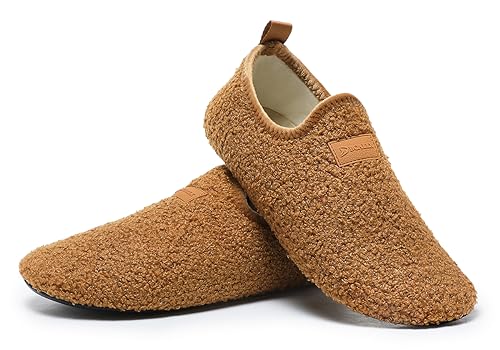 Image of ditont Non-Slip Indoor House Slippers Lightweight Comfortable Grip House Home Floor Shoes for Men Women (dt23066Brown41)